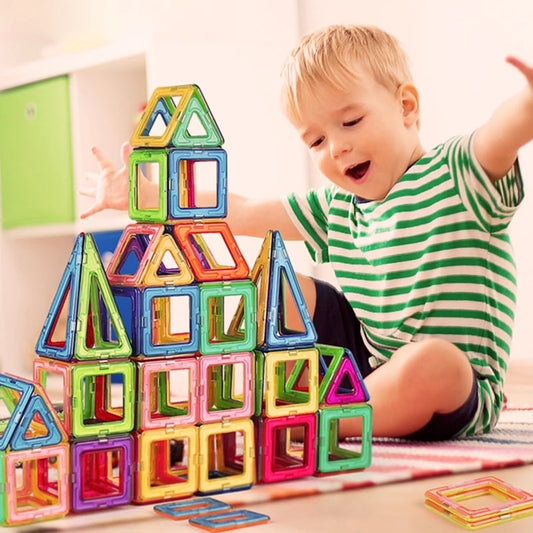 Magnetic Building Blocks Big Size and Mini Size DIY Magnets Toys for Kids.